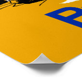 Rangoon, affiche de voyage en Birmanie (Coin)