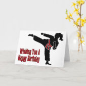 Rank Belt Girl joyeuse carte d'anniversaire (Fleur jaune)