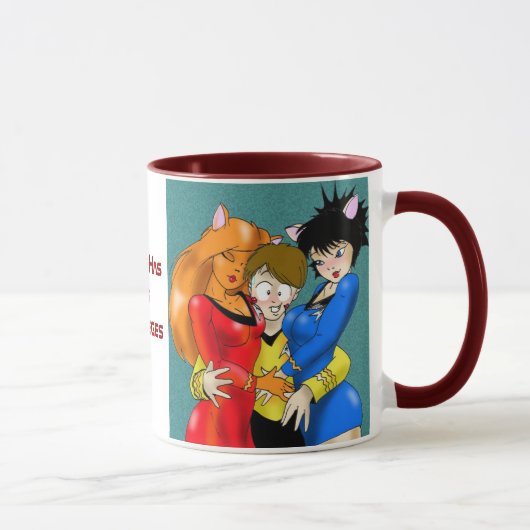 "Rank heeft de privileges" Rode Trim Mok (Rechts)