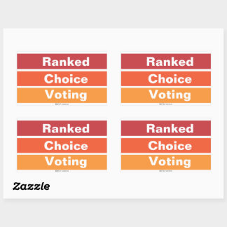 Ranked Choice Voting 3 Stripes Rechthoekige Sticker