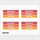 Ranked Choice Voting 3 Stripes Rechthoekige Sticker (Vel)