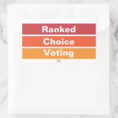 Ranked Choice Voting 3 Stripes Rechthoekige Sticker (Tas)