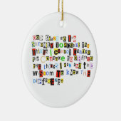 Ransom Note Serenity Prayer Keramisch Ornament (Rechts)