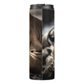 Ranthambore tijger: close-up fijne kunst. thermosbeker (Achterkant)
