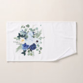 Ranunculus Anemone Hydrangea Roos Witte achtergron Bad Handdoek (Handdoek)