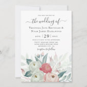 Ranunculus Floral Invitation Kaart (Voorkant)