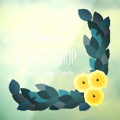 Ranunculus Flower Shop Business Raamsticker (Vel 3)