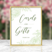 Ranunculus Line Art Gifts & Kaarten Sign Poster