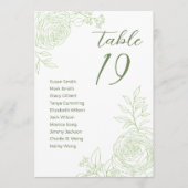 Ranunculus Wedding Zitting Grafiek Kaart (Voorkant)