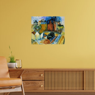 Raoul Dufy, Het strand bij Havre, Poster