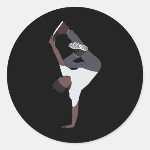  Rap 80s 90s Hip Hop Lover Urban Dance Danc Ronde Sticker