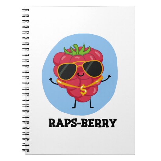 Rap-bes Funny Rapper Raspberry Pun Notitieboek (Voorkant)