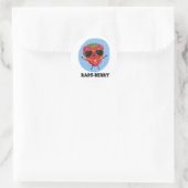 Rap-bes Funny Rapper Raspberry Pun Ronde Sticker (Tas)
