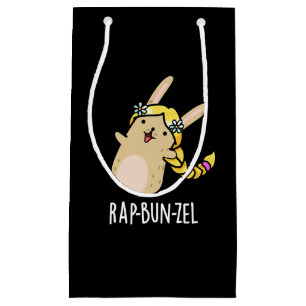 Rap-bun-zel Funny Bunny Pun Dark BG Klein Cadeauzakje