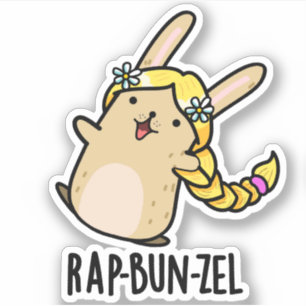 Rap-bun-zel Funny Bunny Pun Sticker