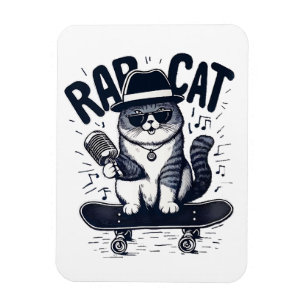 Rap Cat Harmony Magneet