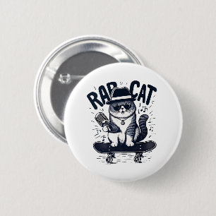 Rap Cat Harmony Ronde Button 5,7 Cm