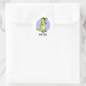 Rap-tegel Funny Reptile Lizard Pun Ronde Sticker (Tas)