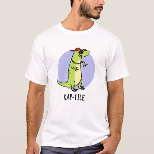 Rap-tegel Funny Reptile Lizard Pun T-shirt (Voorkant)
