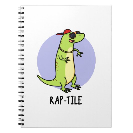 Rap-tile Grappige Reptiel Hagedis Pun Notitieboek (Voorkant)