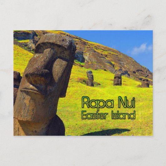 Rapa Nui Easter Island gestileerd Briefkaart (Voorkant)