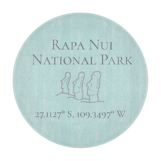 Rapa Nui Latitude & Longitude  Snijplank (Voorkant)