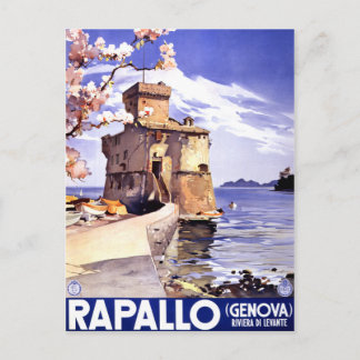 Rapallo Genova Italië Poster voor reizen Briefkaart