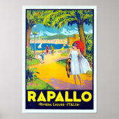 Rapallo Italië — Poster van oud reizen (Voorkant)