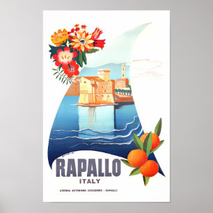 Rapallo Italie vintage voyage Poster