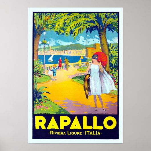 Rapallo Italie vintage voyage Poster (Devant)