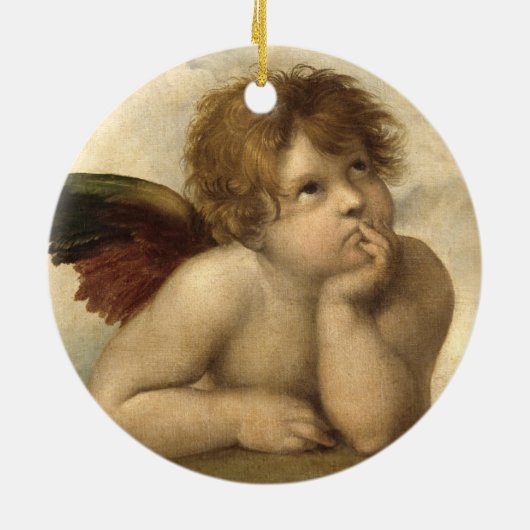 Raphael Angel 1 Keramisch Ornament (Achterkant)