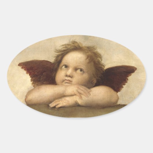 Raphael Angel 2 Ovale Sticker (Voorkant)