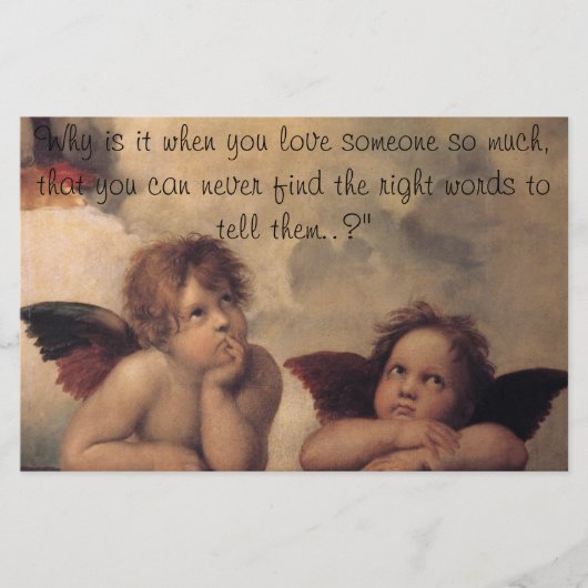 Raphael Angels Stationery Briefpapier (Voorkant)