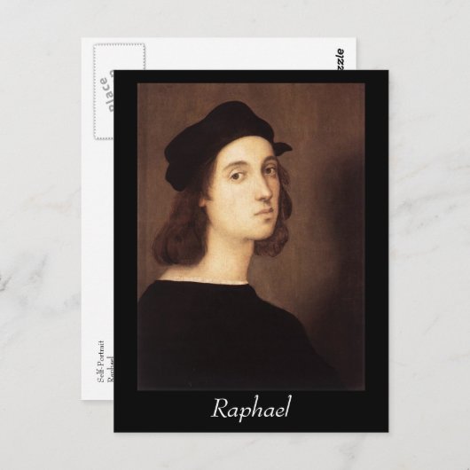 Raphael - Carte Postale Auto-Portrait (Devant / Derrière)