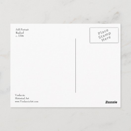 Raphael - Carte Postale Auto-Portrait (Dos)