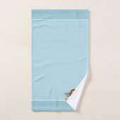 Raphaël Cherub élégant sur fond bleu clair (Serviette à main)