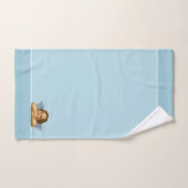 Raphaël Cherub élégant sur fond bleu clair (Serviette à main)