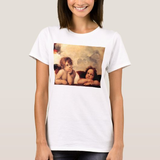Raphael Cherubs Sistine Madonna T-shirt (Voorkant)