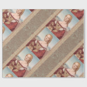 Raphael Dame en de Eenhoorn Klassieke fijne kunst Cadeaupapier (Vlak)