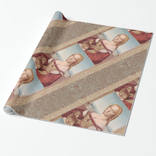 Raphael Dame en de Eenhoorn Klassieke fijne kunst Cadeaupapier