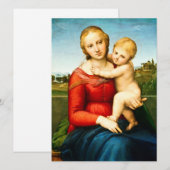 Raphael - De kleine Cowper Madonna Feestdagenkaart (Voorkant / Achterkant)