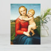 Raphael - De kleine Cowper Madonna Feestdagenkaart (Staand voorkant)