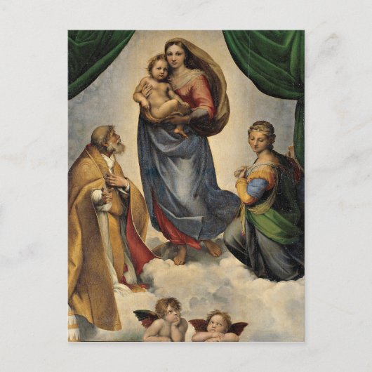 Raphael - De Sistine Madonna Briefkaart (Voorkant)