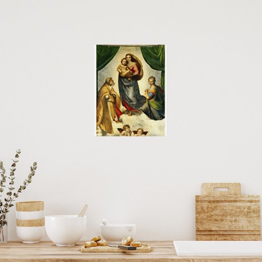 Raphael - De Sistine Madonna Poster (Keuken)