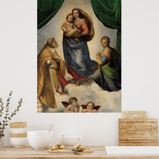 Raphael - De Sistine Madonna Poster (Keuken)