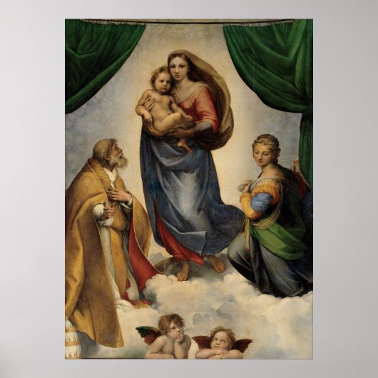 Raphael - De Sistine Madonna Poster (Voorkant)
