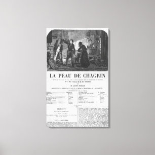 Raphael de Valentin en de verkoopster Canvas Afdruk