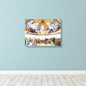 Raphael - Disputatie van het Heilige Stoel Canvas Afdruk (Insitu (Houten vloer))