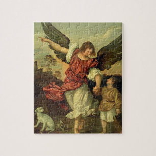 Raphael en Tobias, 1507-8 (olie op het paneel) Legpuzzel