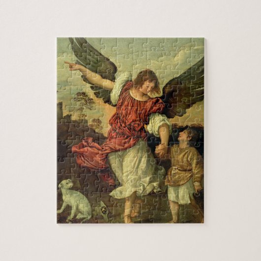 Raphael en Tobias, 1507-8 (olie op het paneel) Legpuzzel (Verticaal)